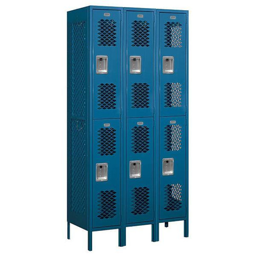 Salsbury Industries 36 Inch Wide Blue Vented Metal Lockers, Unassembled