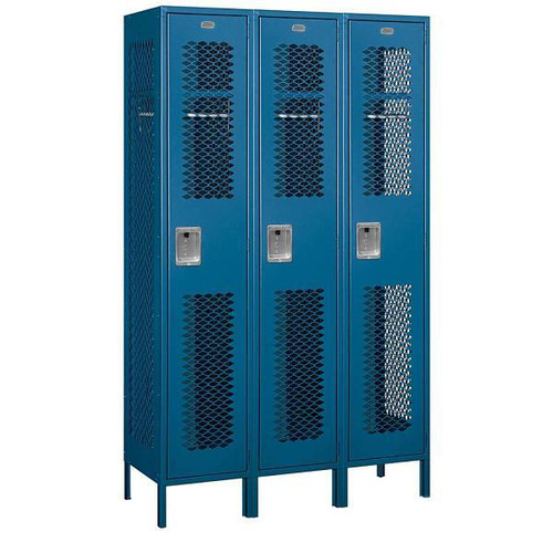 Salsbury Industries 36 Inch Wide Vented Metal Lockers, Blue,unassembled