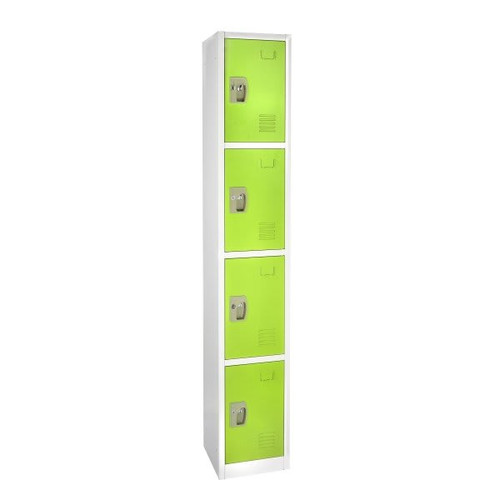Adir Office 72 In. X 12 In. 4-Compartment Steel Key Lock Locker Green
