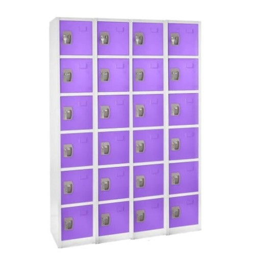 Adir Office 72 In. X 12 In. 6-Compartment Steel Locker Purple