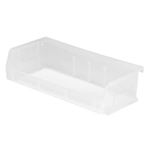 Quantum Storage Systems Ultra Stack & Hang Bin, 5-3/8"X11"X3", Clear, Case Of 8