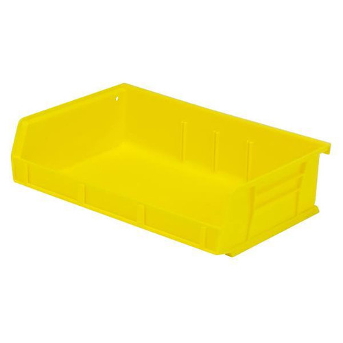 Quantum Storage Systems Ultra Stack & Hang Bin, 7-3/8"X11"X3", Yellow, Case Of 8