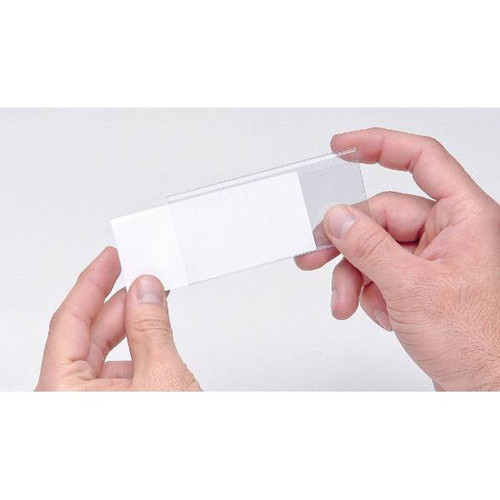 Quantum Storage Systems Label Holder And Insert, Clear, 3" X 1", 25 Pack