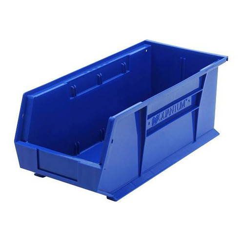 Quantum Storage Systems Ultra Stack & Hang Bin, 18"X8-1/4"X7", Blue, Case Of 6