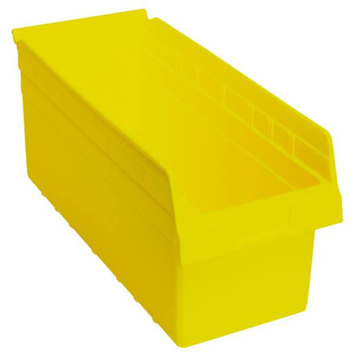 Quantum Storage Systems Store-Max Bin, 16-1/2" X 7-1/8" X 8", Yellow, Case Of 10