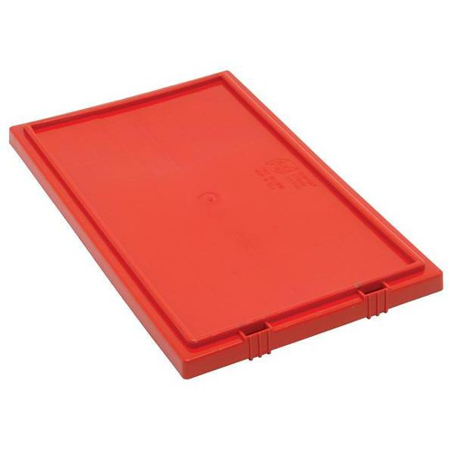 Quantum Storage Systems Geniune Stack & Nest Tote Lid, Red, Case Of 6