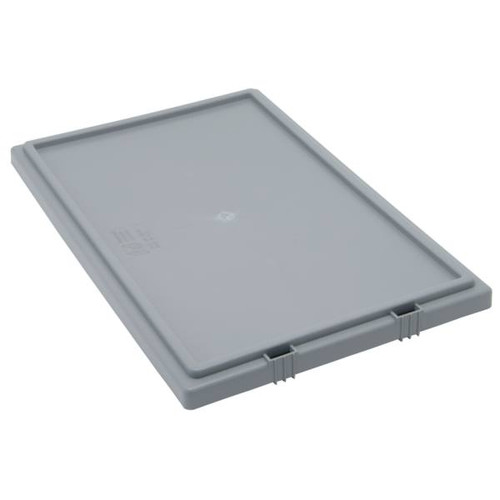 Quantum Storage Systems Genuine Stack&nest Tote Lid For Snt240, Gray, Case Of 3 Stack/Nest Tote Lid F/Snt240 Gray 3/Cs