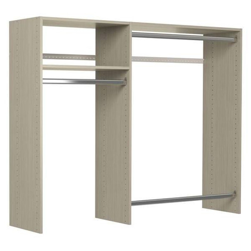 Easy Track 3'-5' W Basic Hanging Closet Kit Weather Grey