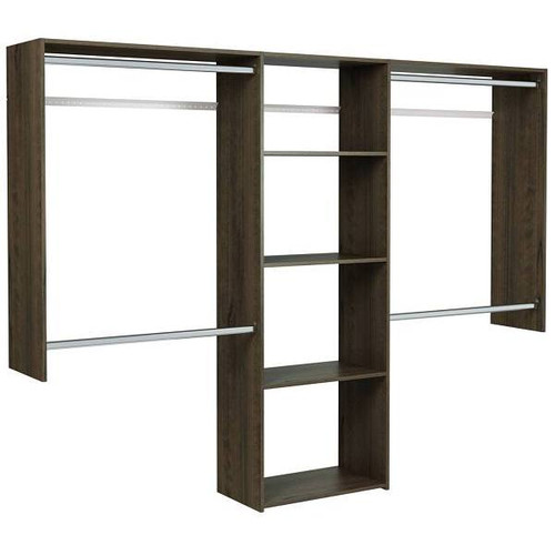 Easy Track 4'-8' W Deluxe Shelving Closet Kit Truffle