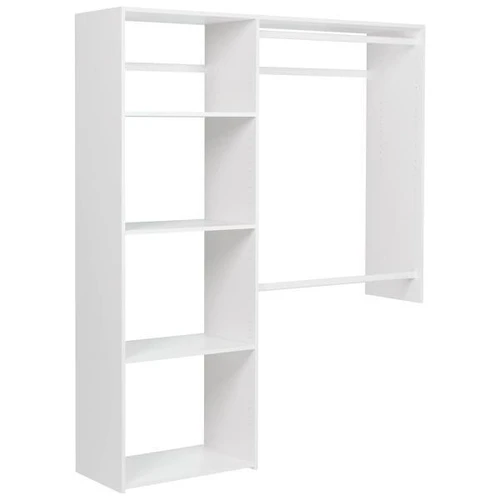 Easy Track 3'-5' W Deluxe Shelving Closet Kit White