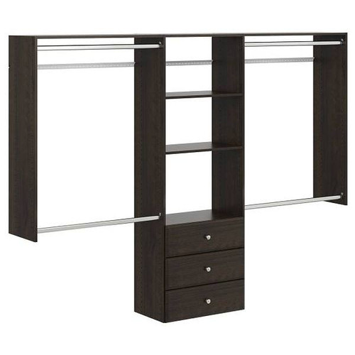 Easy Track 4' To 8' Deluxe Pro Closet Kit With Drawers Truffle