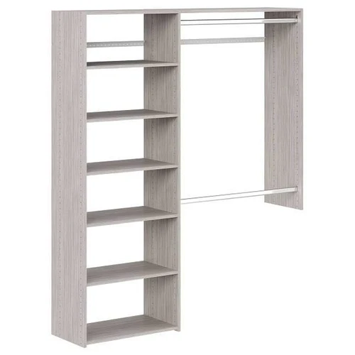 Easy Track 3'-5' W Deluxeplus Shelving Closet Kit Weathered Grey
