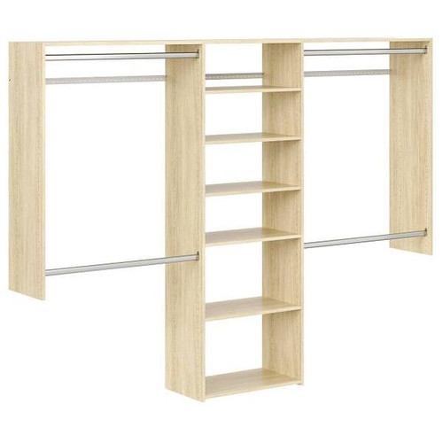 Easy Track 4'-8' W Deluxeplus Shelving Closet Kit Honey Blonde