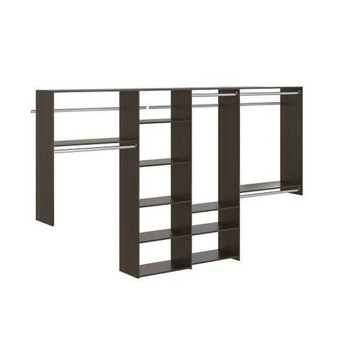 Easy Track Dual Tower 10-Foot Basic Closet Kit Truffle