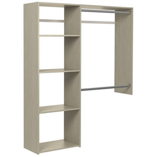 Easy Track 3'-5' W Deluxe Shelving Closet Kit Weathered Grey