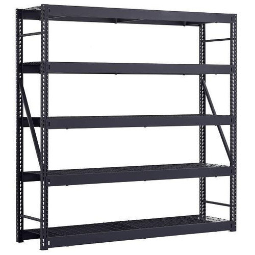 Husky 5-Tier Steel Freestanding Garage Storage Shelving Unit, 90"X90"X24", Black