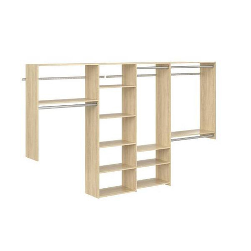 Easy Track Dual Tower 10-Foot Basic Closet Kit Honey Blonde