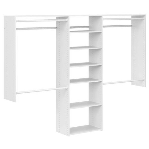 Easy Track 4'-8' W Deluxeplus Shelving Closet Kit White