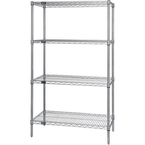 Quantum Storage Systems 30" X 48" X 74" Heavy-Duty 4-Tier Shelving ,chrome