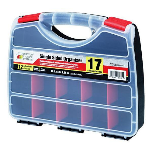 Quantum Storage Systems Single Sided Organizer, 17 Compartments, Case Of 6