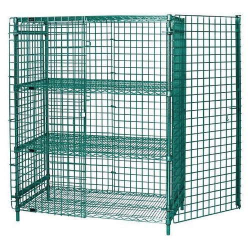Quantum Storage Systems Security Unit Stationary 4 Shelves Green 36x18x63