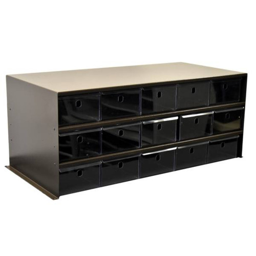 Omnimed Adapticab Storage 15 Medium Acrylic Drawers Woodgrain Cabinet