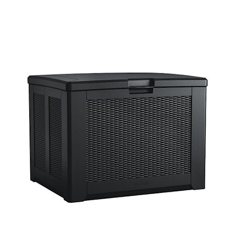 Rubbermaid Medium Resin Outdoor Storage Deck Box 74 Gal. Charcoal