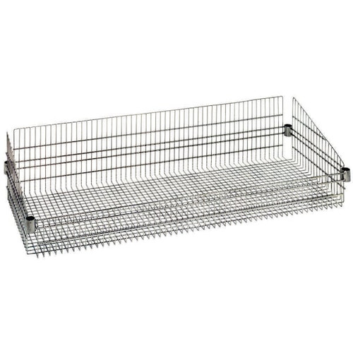 Quantum Storage Systems Wire Post Basket Chrome 24"W X 60"L X 10"H