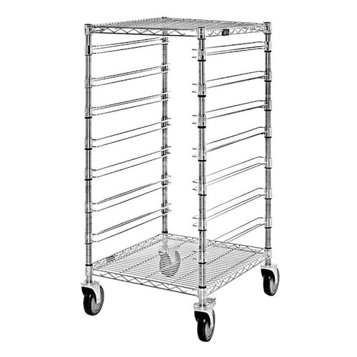 Quantum Storage Systems Mobile Conductive Bin Cart Chrome 21"W X24"Lx 45"H