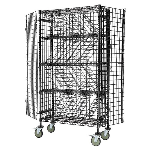 Quantum Storage Systems Mobile Wine Security Unit Black Epoxy 36"W X 14"D X 69"H