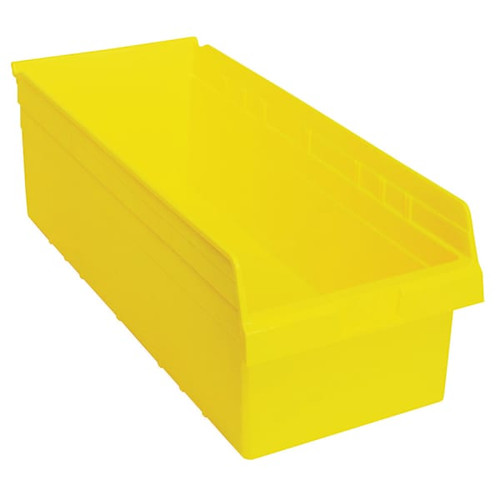 Quantum Storage Systems Shelf Bin 23-5/8"L X 11-1/8"W X 4"H Yellow Case Of 6
