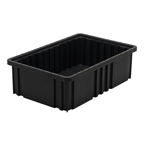 Quantum Storage Systems Container 16-1/2"L X 10-7/8"W X 5"H Black Case Of 12