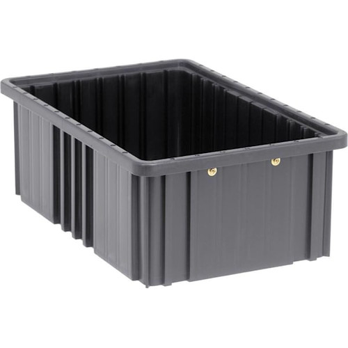 Quantum Storage Systems Container 16-1/2"L X 10-7/8"W X 6"H Black Case Of 8