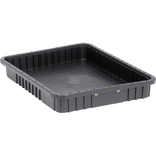 Quantum Storage Systems Container 22-1/2"L X 17-1/2"W X 3"H Black Case Of 6