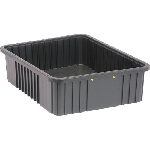 Quantum Storage Systems Container 22-1/2"L X 17-1/2"W X 6"H Black Case Of 3