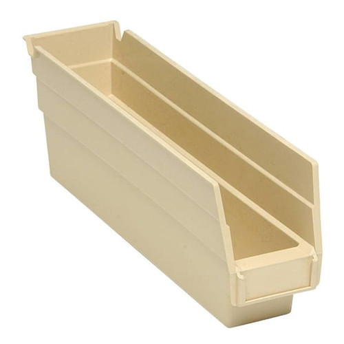 Quantum Storage Systems Shelf Bin 11-5/8"L X 2-3/4"W X 4"H Ivory Case Of 36