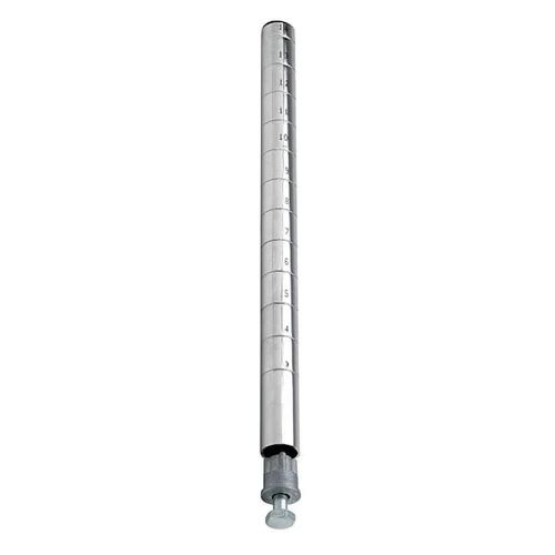 Quantum Storage Systems Post With Leveling Legs Chrome Plated Finish