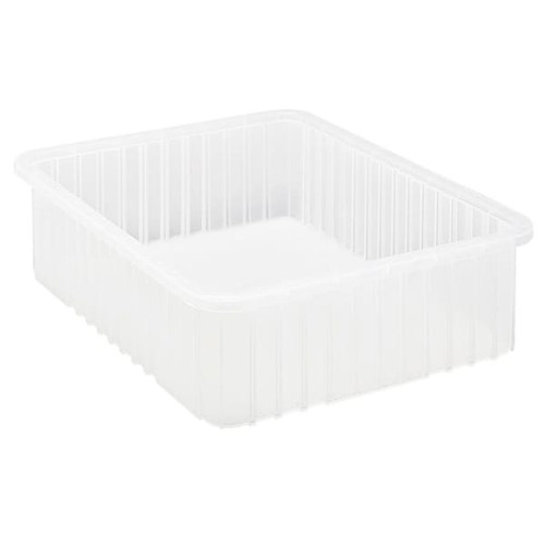 Quantum Storage Systems Container 22-1/2"L X 17-1/2"W X 6"H Clear Case Of 3