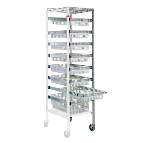 Quantum Storage Systems Partition Store Pull Out Basket Cart Chrome Finish