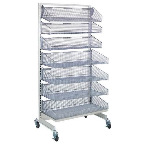 Quantum Storage Systems Wall System With Dividers And Label Holders, 36" X 74"