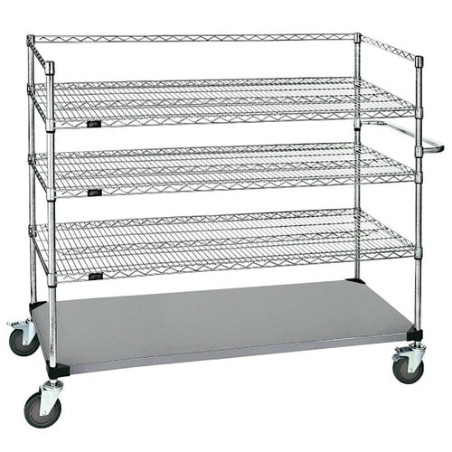 Quantum Storage Systems 4 Stainless Steel Open Surgical Case Cart, 24"X48"X60"