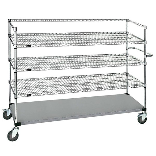Quantum Storage Systems 4 Stainless Steel Open Surgical Case Cart, 24"X60"X60"