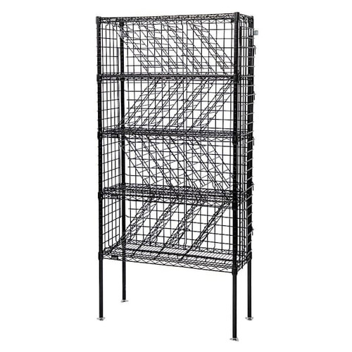 Quantum Storage Systems Wine Bulk Shelving Unit, 14" X 48" X 74, Black Epoxy