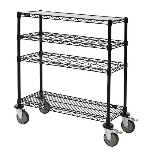 Quantum Storage Systems Wine Cradle Cart, 14" X 36" X 45", Black Epoxy