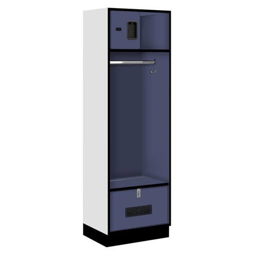 Salsbury Industries Blue Designer Wood Open Access Locker 6 Feet X 18 Inches