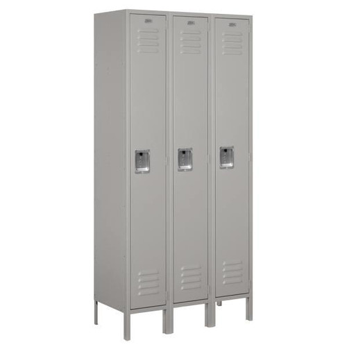 Salsbury Industries Gray- Single Tier Standard Metal Locker 6 Feet X 15 Inches