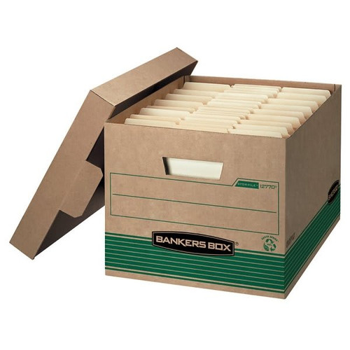 Bankers Box Fastfold Stor/File Kraft/Green Letter/Legal Storage Box, Case Of 12