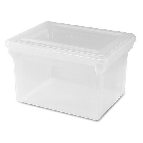 Lorell Clear Plastic Letter/Legal File Storage Box