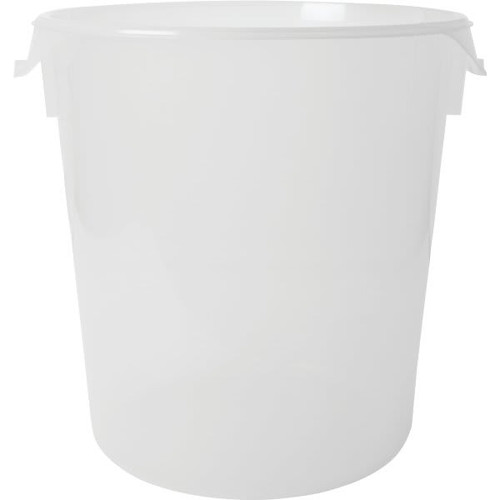 Rubbermaid Commercial 22 Qt Polypropylene Round Food Storage Container (Clear) (6-Pack)