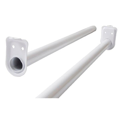 Design House White Adjustable Closet Rod 72 - 120" W, Case Of 2